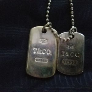 Dog tags - necklace - .925 stearling silver